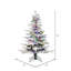 Flocked Utica 4.5' H Lighted Artificial Fir Christmas Tree