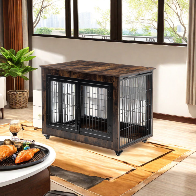 Caisse pour chien 38 "avec plateau coulissant