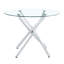Table de salle à manger ronde en verre, table ronde en verre trempé transparent de style minimaliste moderne, pieds de table en métal, convient pour la cuisine, la salle à manger-1887418198-1887418199