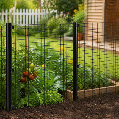 1/2 Inch 19 Gauge Black PVC Vinyl Coated Welded Hardware Cloth 48in×50ft Roll, Anti-Rust Chicken Wire Mesh for Coop & Home Improvement