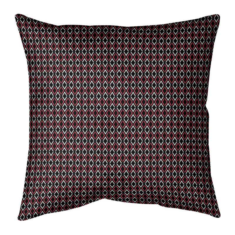 Housse et insert de coussin carré Mcguigan, H 20 po x l 20 po, Pas de bourre, Violet / brun