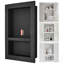 Shower Niche Ready For Tile 16" X 24", Double Shelf Organizer, Square Corners Wall-Inserted Niche Recessed, Sealed Protection Modern Soap Storage Niche For Shower Bathroom, Black