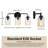 Modern 3-light Dimmable Matte Black Vanity Light With Glacier Glass Shades