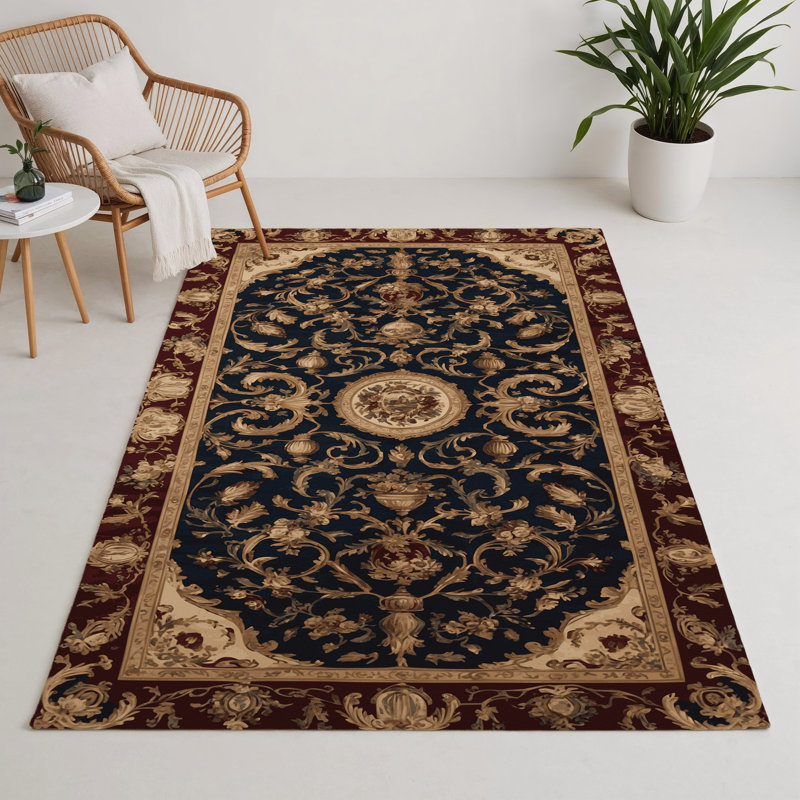 Tapis noir français intérieur et extérieur, Rectangulaire 3 pi x 5 pi