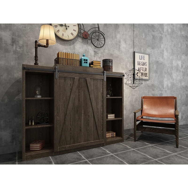Matte Black 72-Inch Single Barn Door Hardware Kit
