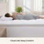 Surmatelas à plateau-coussin pour dortoir et université, surmatelas respirant rafraîchissant avec poche profonde-105588798-105588795