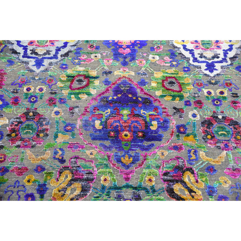 Canterbury Hand Knotted Floral Area Rug, Rectangle 9' x 12'