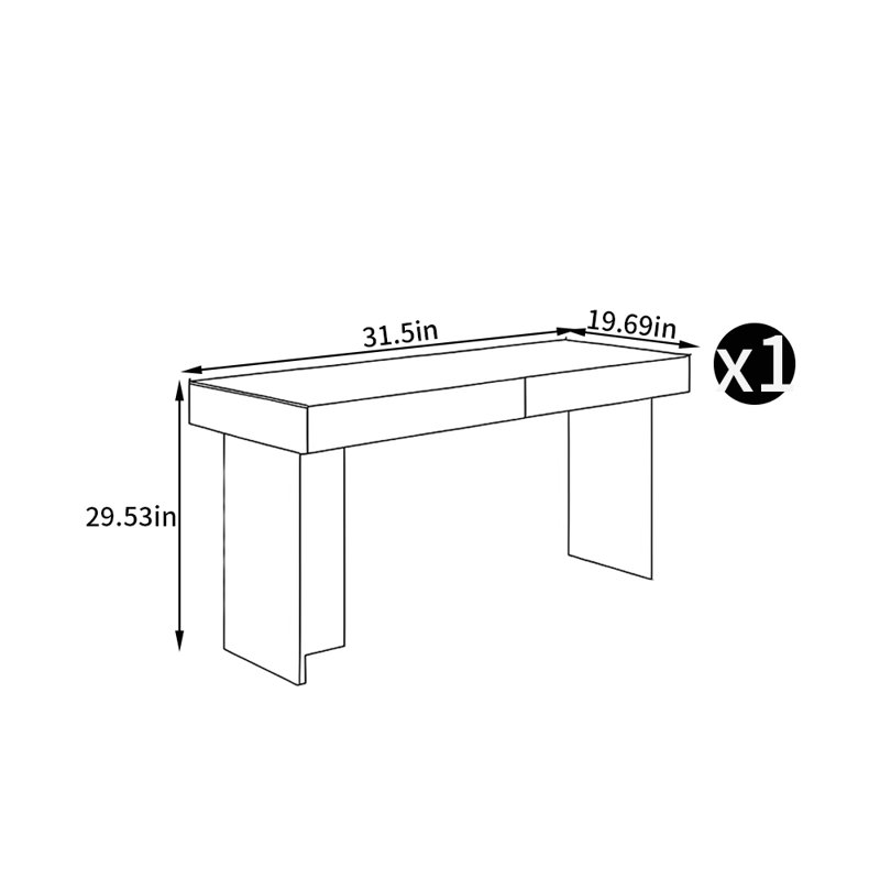 Luthman, H 29,53 po x l 31,5 po x P 19,69 po