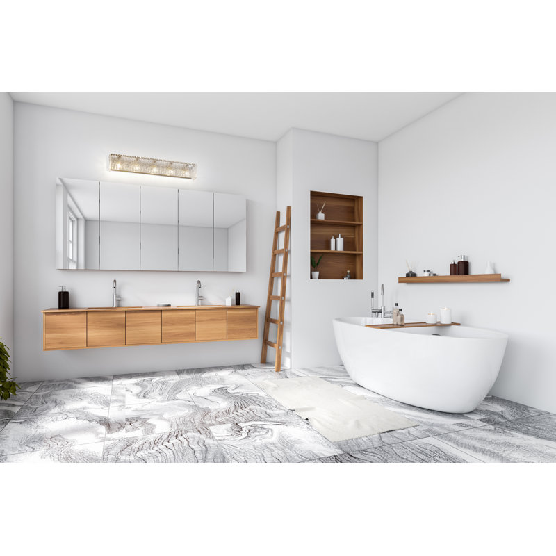 Timeothy 5 Light Vanity, Brushed Nickel