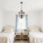 4-Light Rustic Cage Chandelier Industrial Lantern Pendant Light Candle Hanging Light Fixture for Entryway, Foyer, Dining Room, Kitchen Island-378649801