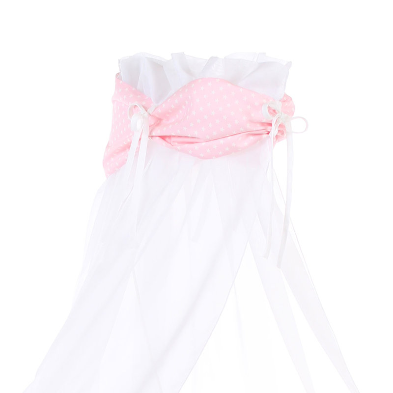 Stars Bed Canopy, Pink/White