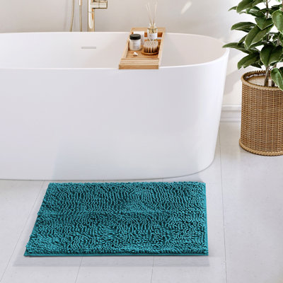 Tapis pour salle de bain en chenille ultra absorbant Kalyce