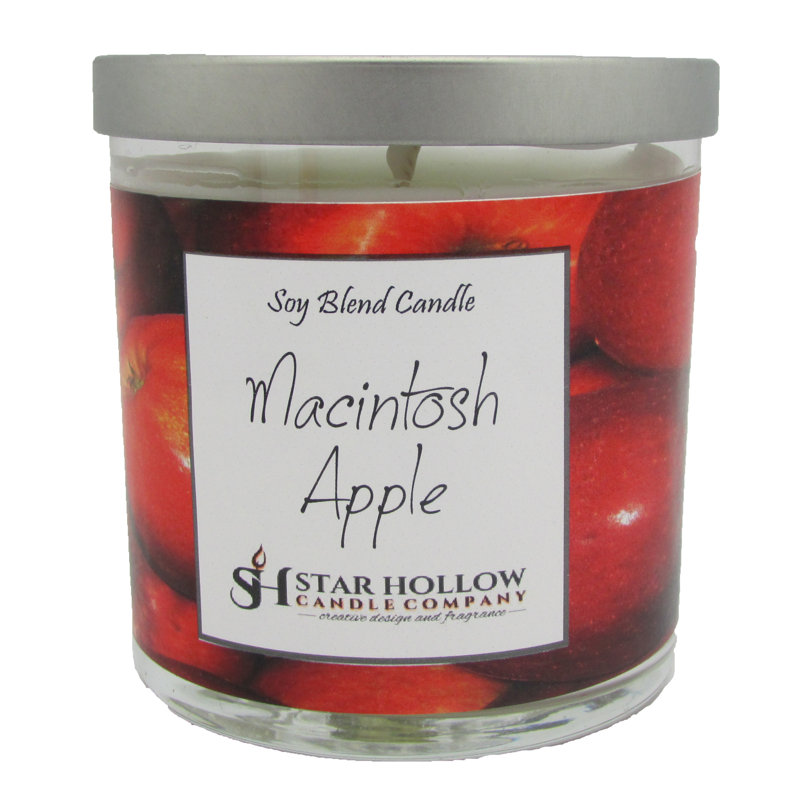 Macintosh Apple Scented Jar Candle, 3.25" H x 2.75" W x 2.75" D