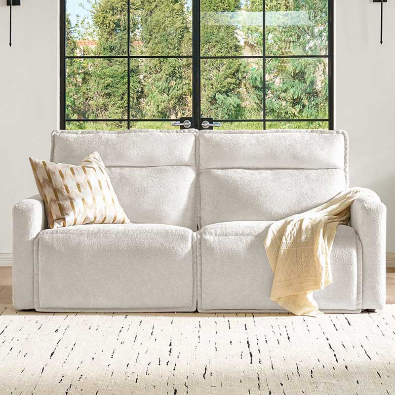 Majida 83"W Oversized Modular Wall-Hugging Power Reclining Sofa with One Reclining Seat, Dawn Glow