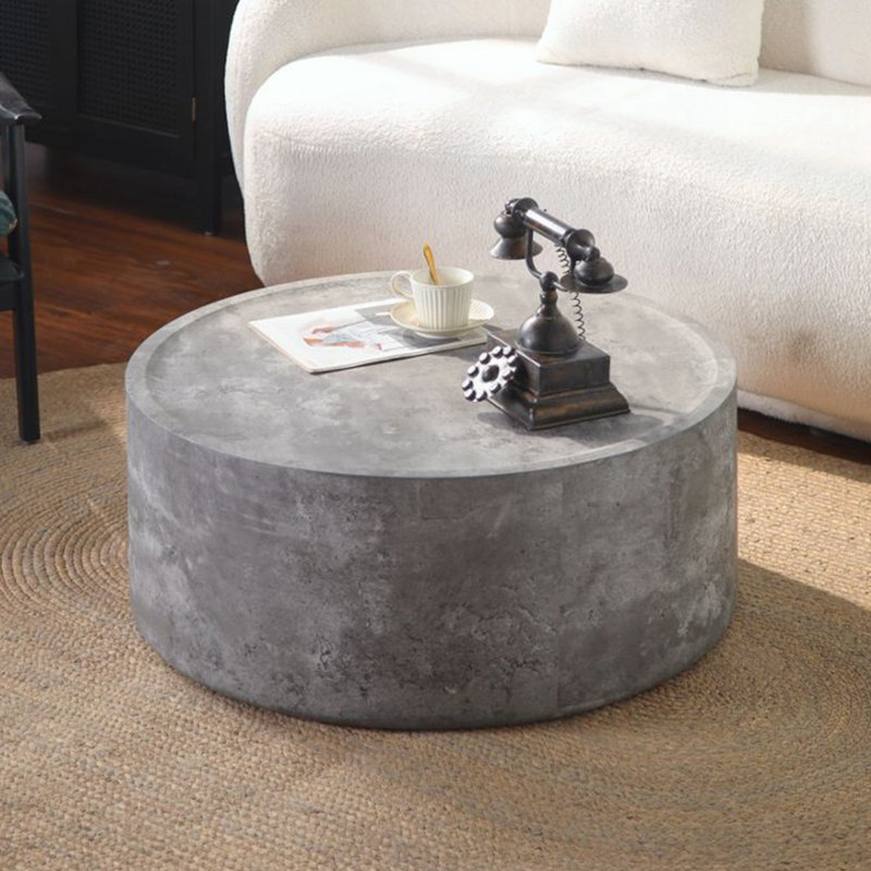 Table basse 31,5 "pour le salon, H 12,4 po x L 31,5 po x l 31,5 po, Gris Pierre