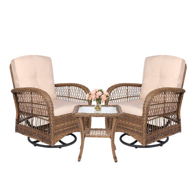 Vreeland 2 - Person Patio Conversation Sets with Cushions