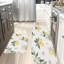 Tapis de cuisine antidérapant citron et floral, 2 pièces