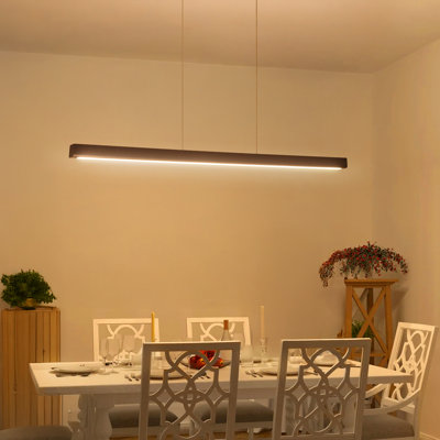 Luminaire suspendu linéaire à 1 lumière pour îlot de cuisine 47 po Rolde