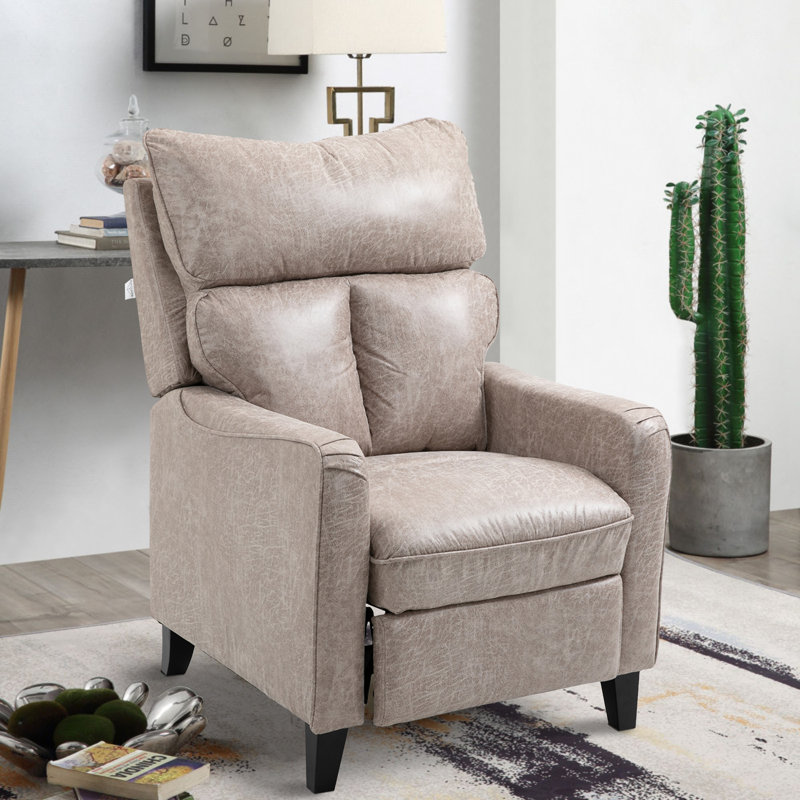 Fauteuil inclinable manuel en microfibre, Microfibre / microsuède gris