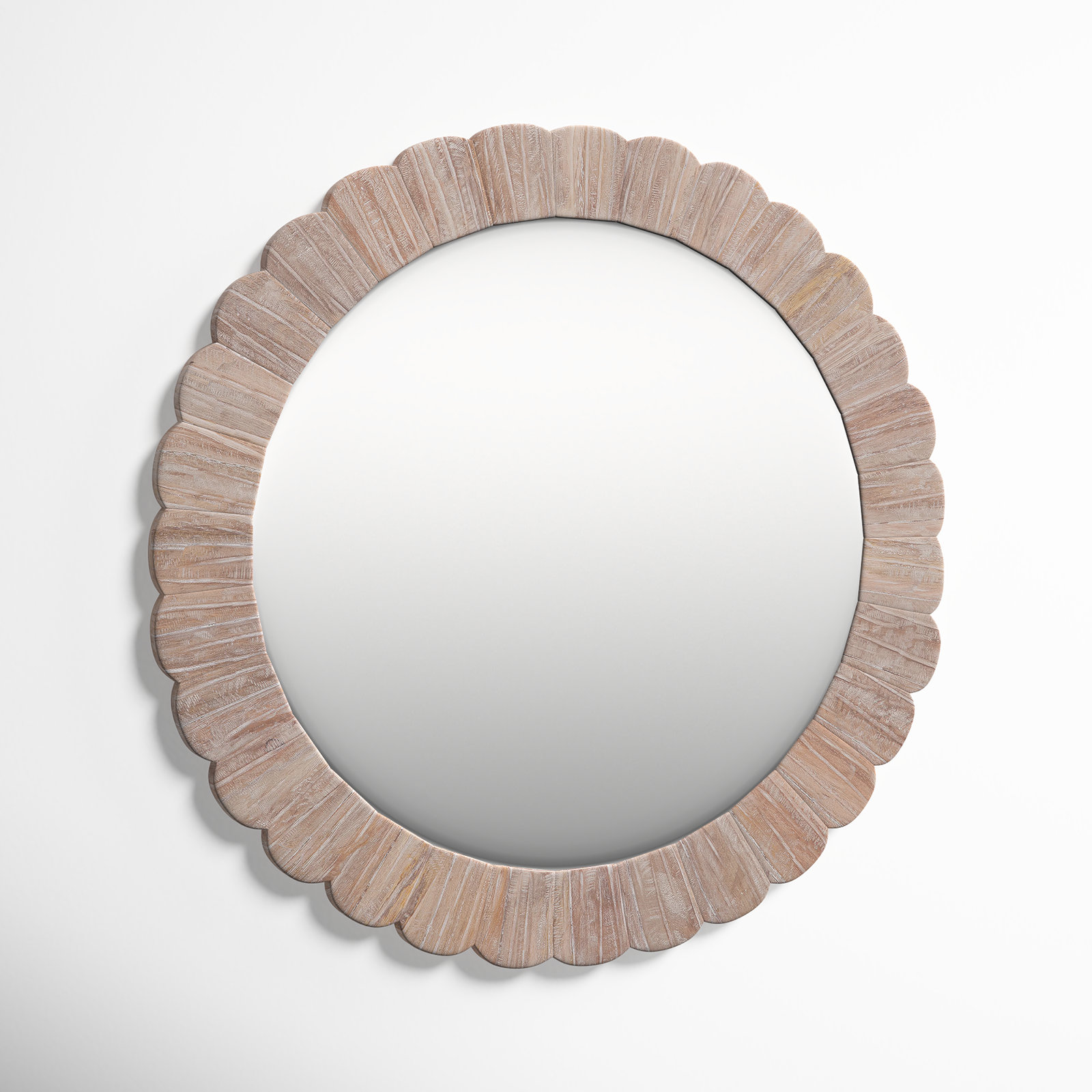 Tait Solid Wood Scalloped Wall Mirror