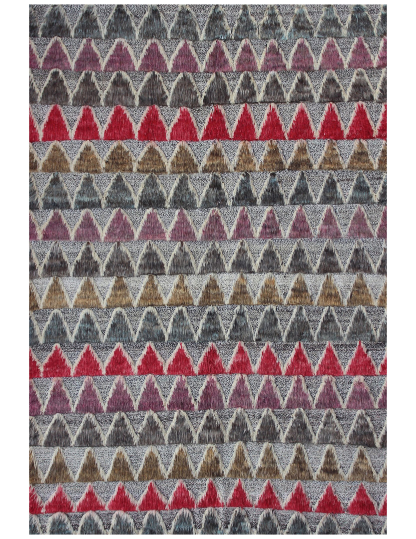 Geometric Hand Knotted 173cm X 252cm Area Rug