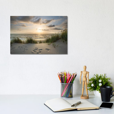 Dune Beach With Sunset View - Gallery-Wrapped Canvas Giclée