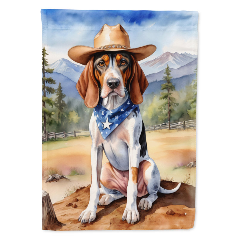 Drapeau Cowboy Welcome House, Coonhound américain