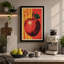 Red Apple Print Retro - Wrapped Canvas-1069386462-1069386457