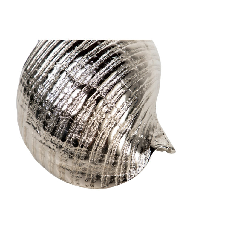Rough Nickel Shell 22x16x12 Cm, Silver