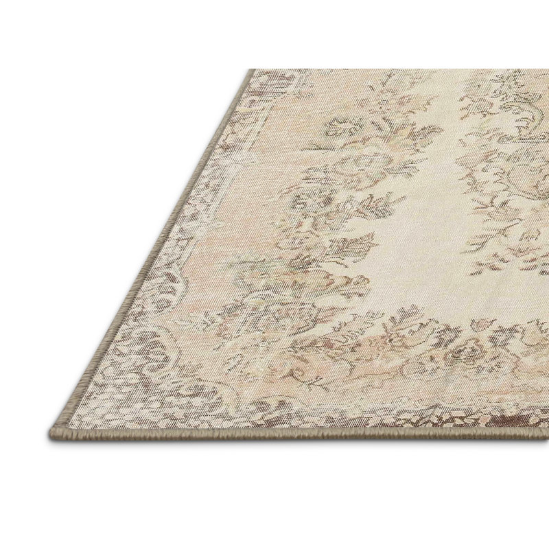 Tapis oriental multicolore tissé à la machine Oriental, Rectangle 7 pi x 10 pi