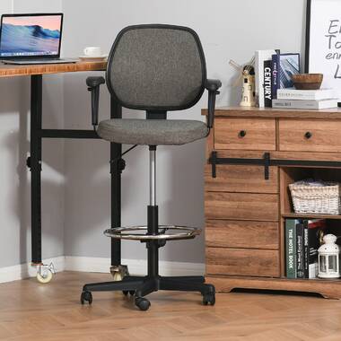 Drafting Chair, Standing Desk Chair with Adjustable Armrests, Height adjustable.