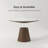 Astraea 59" Round Sintered Stone Dining Table Seats 6 with Walnut Base