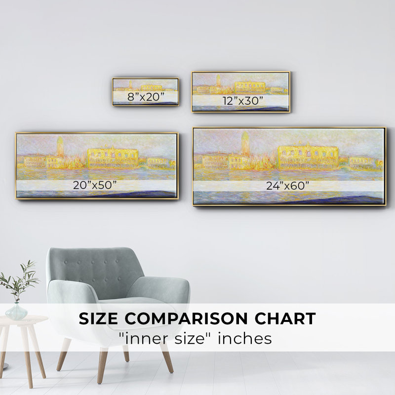 Monet - Framed Canvas, 24" H x 60" W