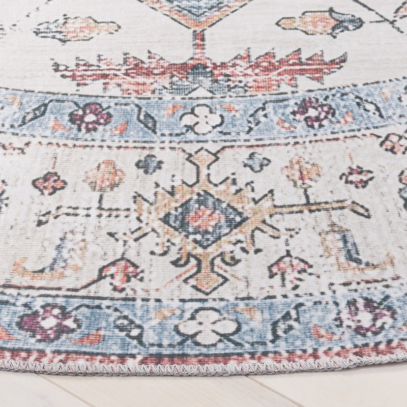 Tapis sauge / ivoire Alisha, Rond 6 pi