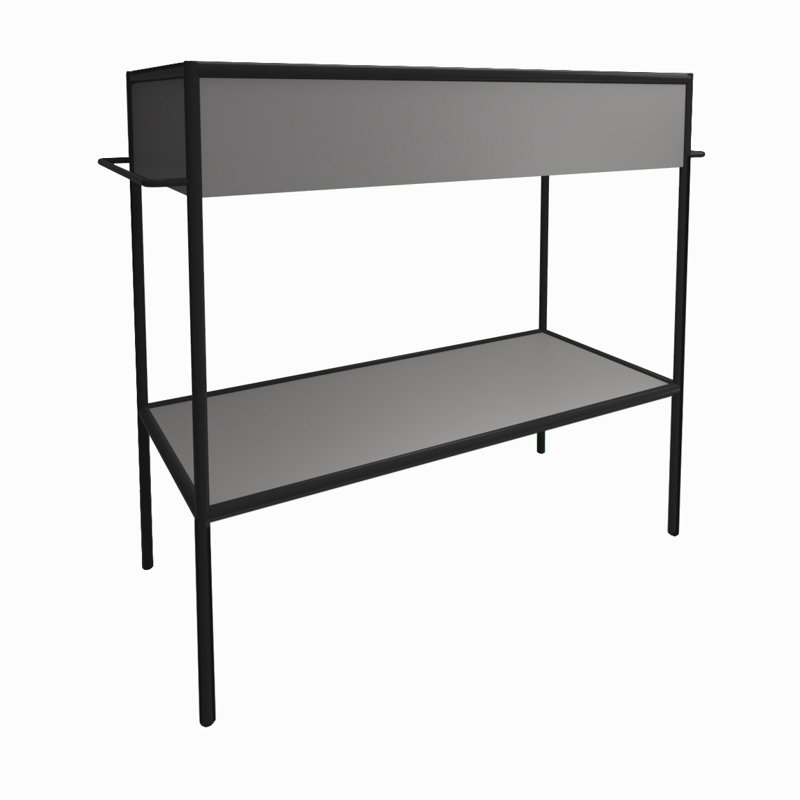 Ashauntae 95cm Single Bathroom Vanity Base Only, Stone Grey/Black