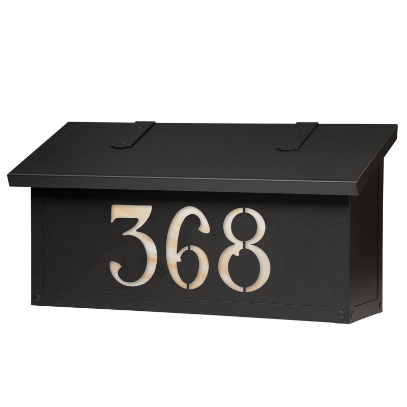 Boîte aux lettres murale classic, Oui, Noir texturé