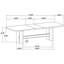 Ensemble de salle à manger 10 pièces avec fini chêne beige, table rectangulaire extensible, chaises en rotin tressé et buffet de rangement pour anniversaire, style bord de mer, dossier escamotable amovible.
