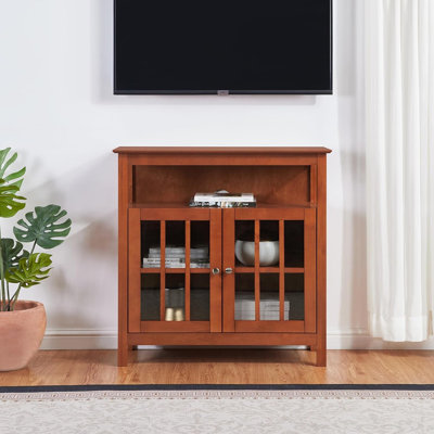 Meuble télé moderne avec meuble de rangement et tablettes Modern, cerise - meuble télé / bois / moderne