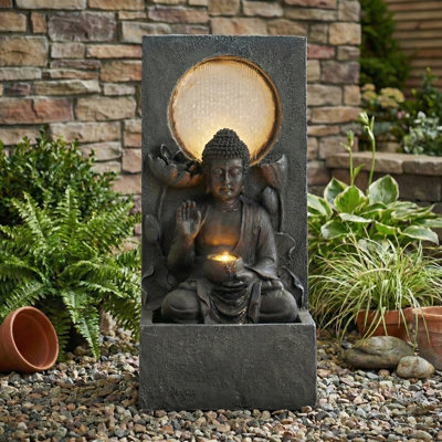 28” Zen Buddha Fountain For Garden