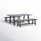 Indigo Rectangular 6 - Person Outdoor Dining Set with Cushions