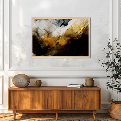 Black and Gold Abstract Wave