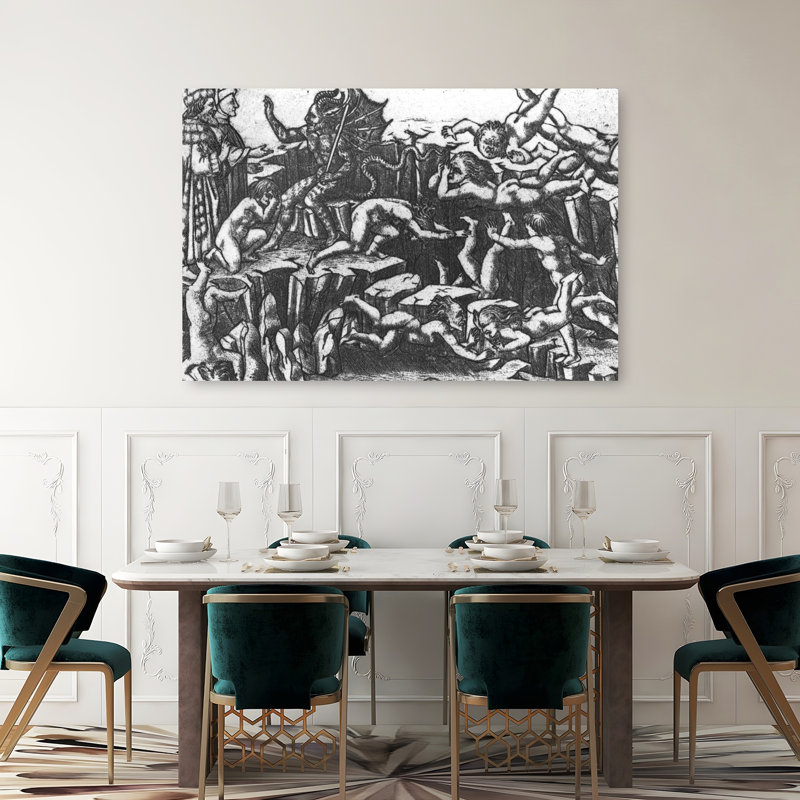 L'Enfer, tiré de La Divine Comédie de Dante Alighieri - Affiche murale abstraite contemporaine, H 40 po x l 60 po