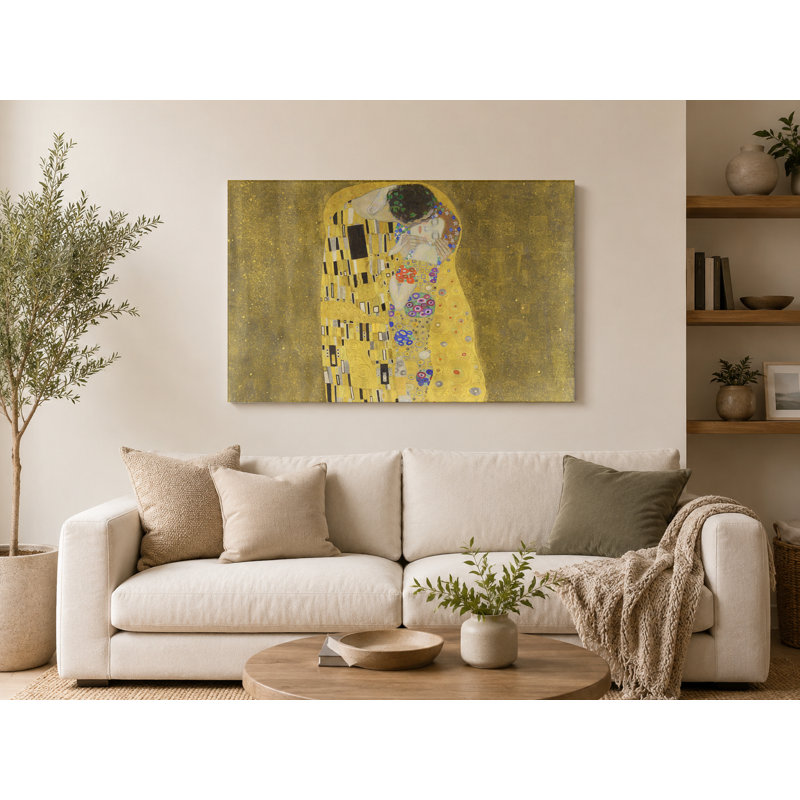 Le baiser (1907-1908) - Art mural sur toile paysage, L 14 po x H 11 po