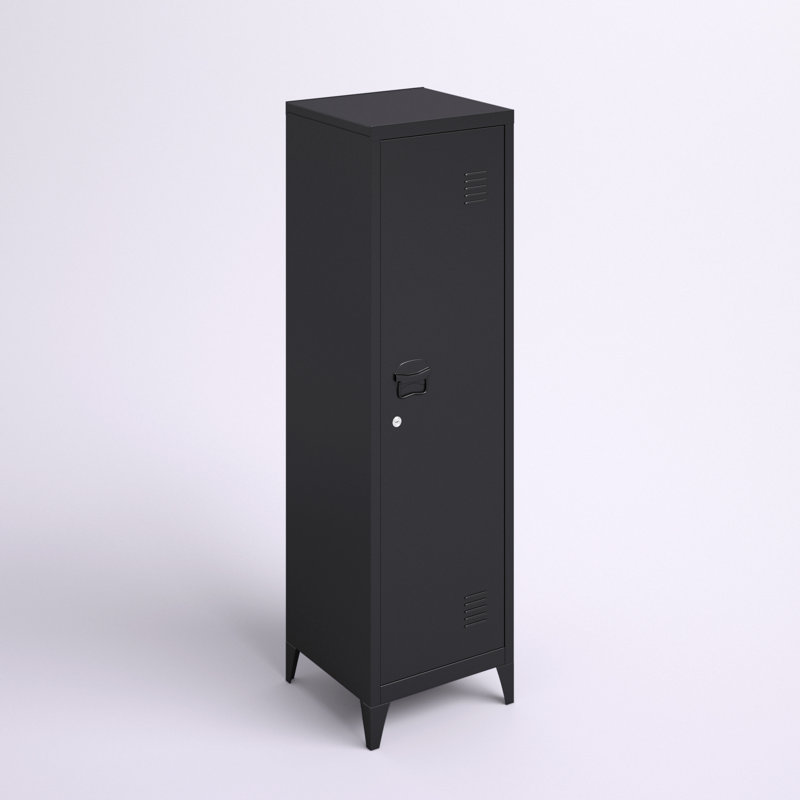 Sherrill Metal Bathroom Cabinet, Black Coating