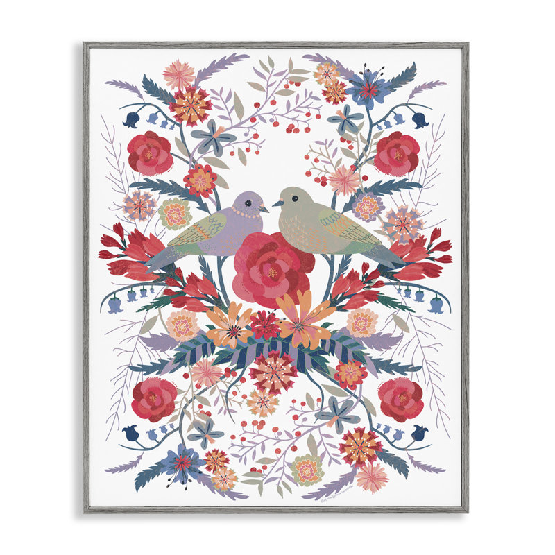 Giclée encadrée de la nature et de la faune en miroir, design par Verbrugge Watercolor, H 14 po x l 11 po