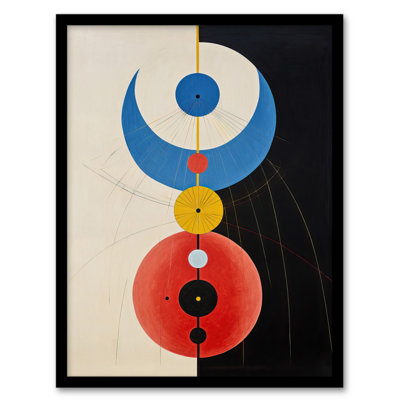 Black Meets White Hilma Af Klint Style - Single Picture Frame Print