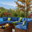 Ensemble de conversation modulaire en osier 6 personnes avec coussins Treyshun-87868583-99277890