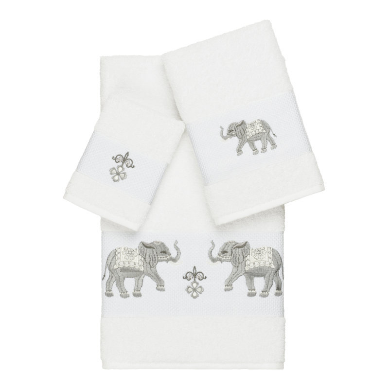 Ensemble de serviettes 3 pièces Quinn, Blanc