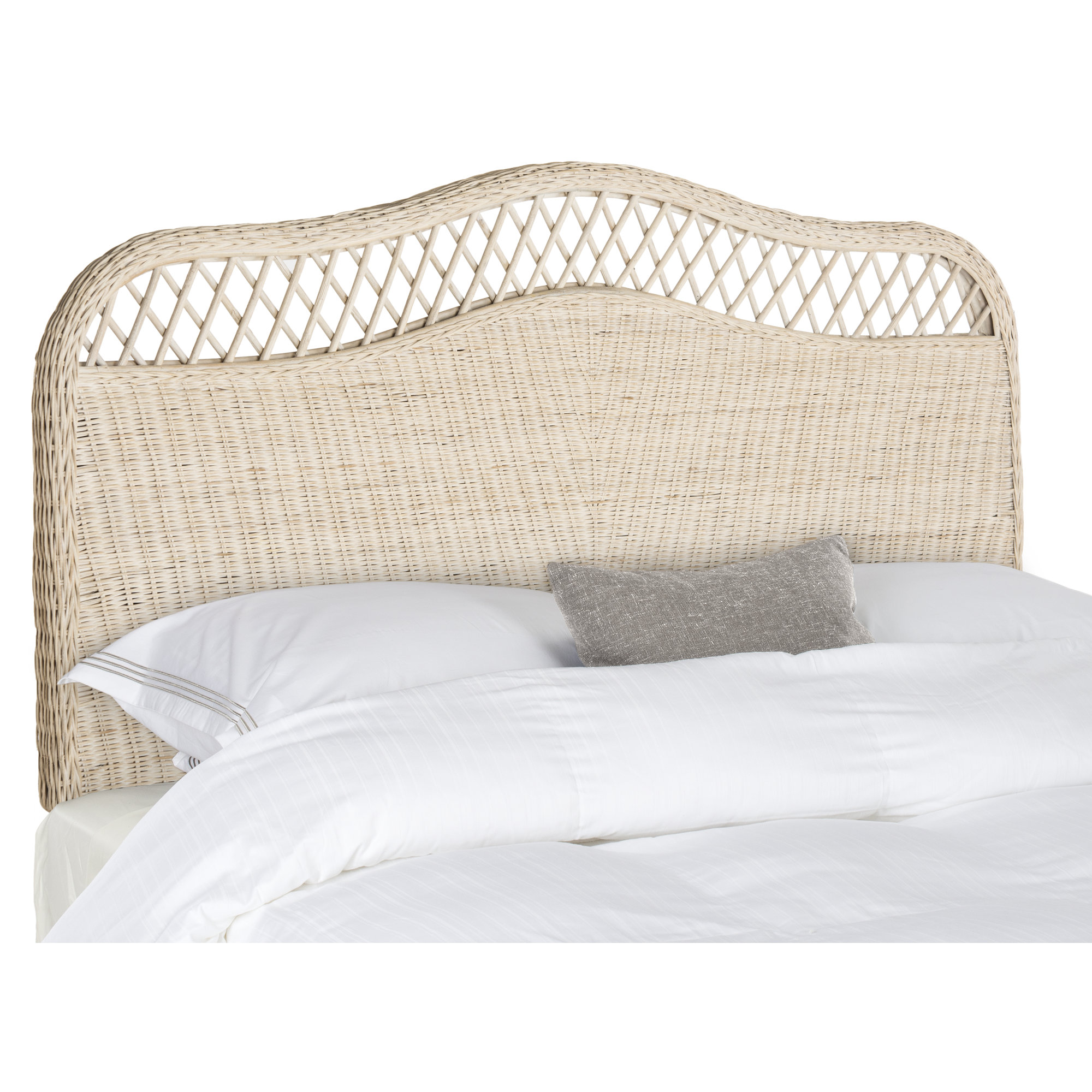 Almus Headboard, Full, White Washed