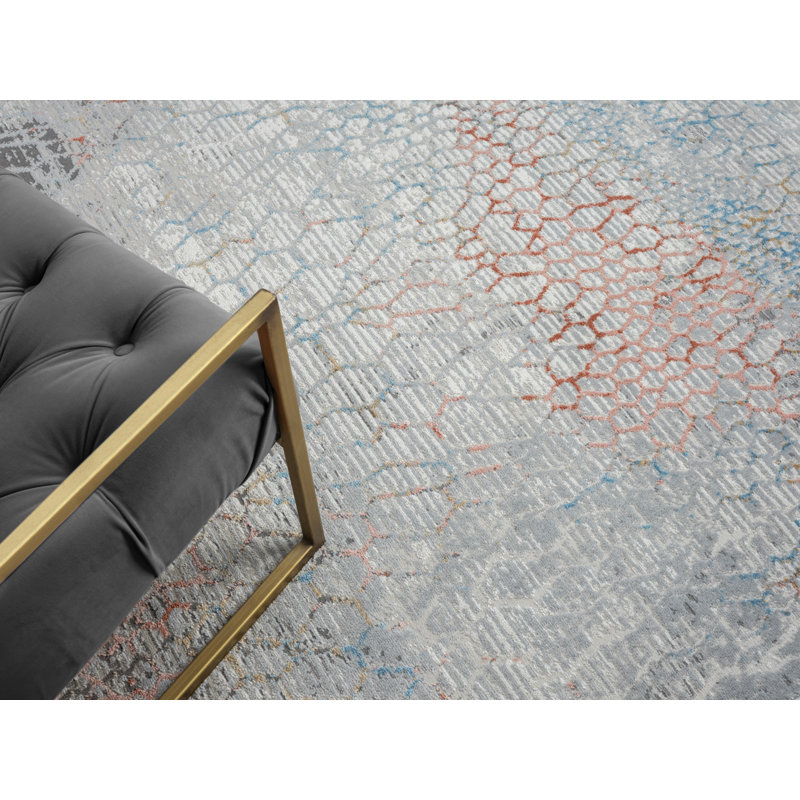 Lily Beige/Blue Rug, Rectangular 160 x 230cm
